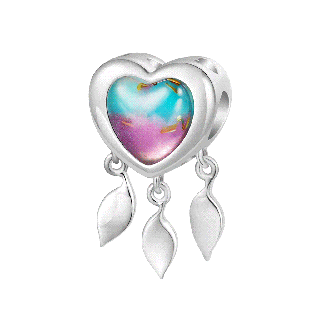 Engravable Heart Dream Catcher Charm