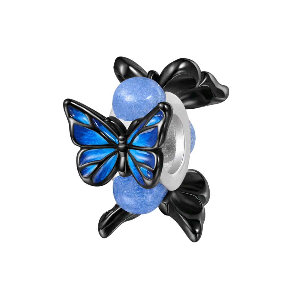 Blue Morpho Butterfly Charm