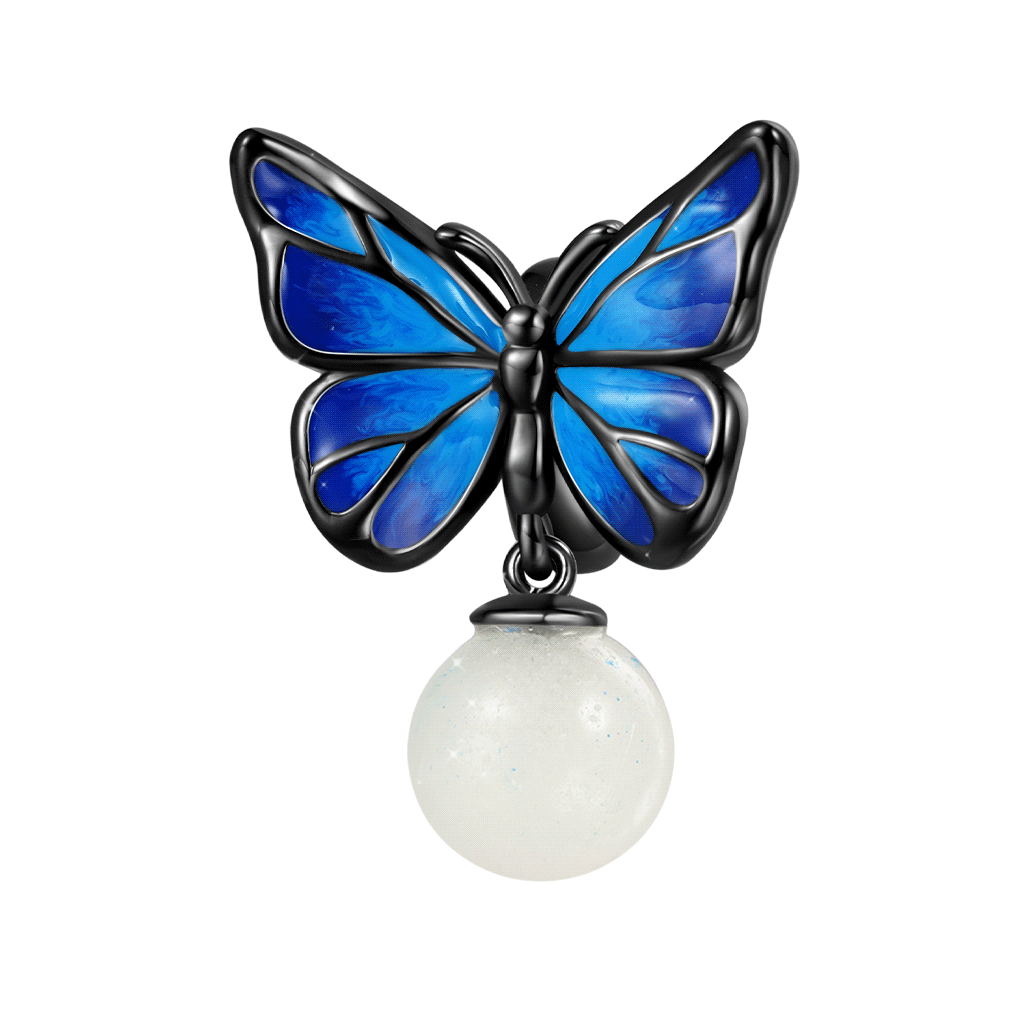 Blue Morpho Butterfly Charm