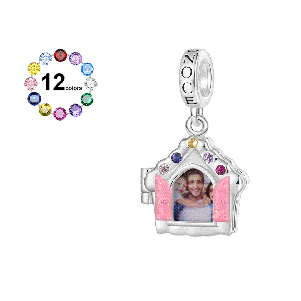 Family Love House Personalized Photo Charm