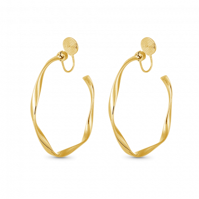 Geometric Element Circle Ear Clips