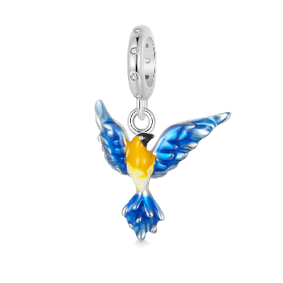 Enamel Hummingbird Pendant