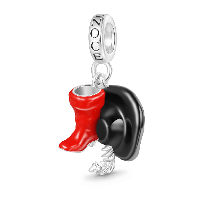 Red Boot & Hat Pendant