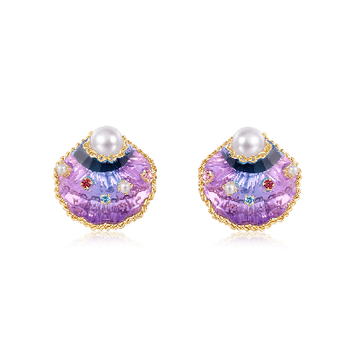 Shell Freshwater Pearl Earrings