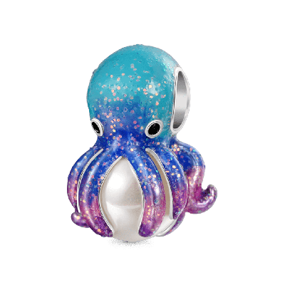 Octopus Pearl Charm