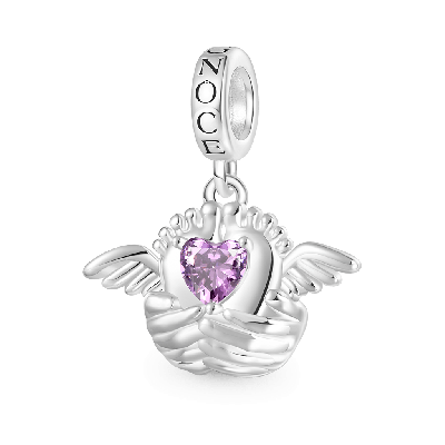 Angel Baby Memorial Birthstone Pendant