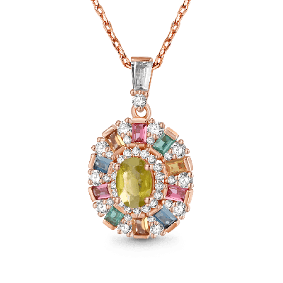 Tourmaline Multicolor Necklace