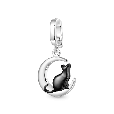 Black Cat Clasp Clusters Charm