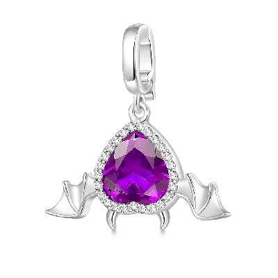 Heart Bat Clasp Clusters Charm