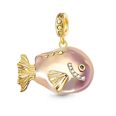 Vintage Fish Baroque Pearl Pendant