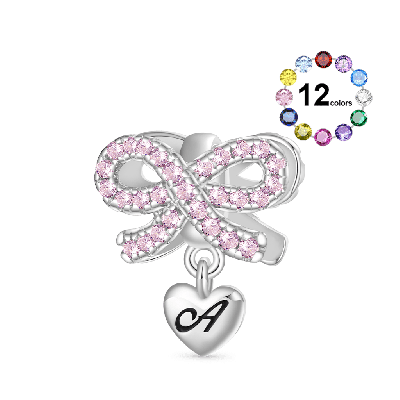 Heart Engravable Bowknot Pendant