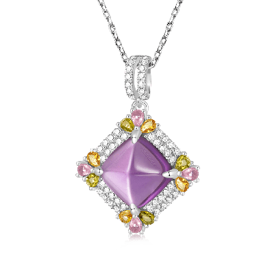 Shine Amethyst Pendant Necklace