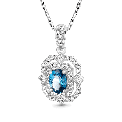 London Blue Topaz Necklace