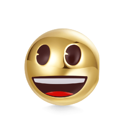 emoji Smiling Face with Big Eyes Charm