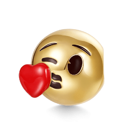 emoji Face Blowing Kiss Charm