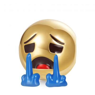 emoji Loudly Crying Face Charm