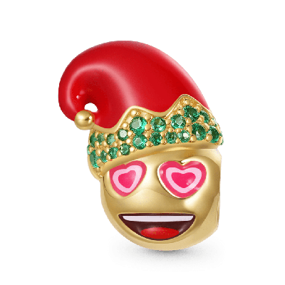emoji Santa Hat Smiling Face Charm