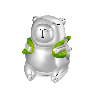 Capybara Carrying Turtle Backpack Charm