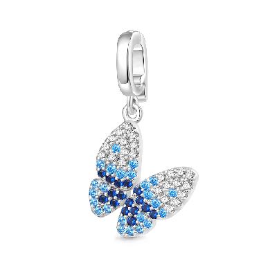 Blue Butterfly Clasp Clusters Charm