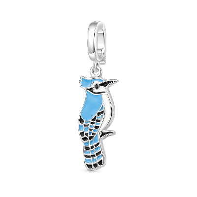 Blue Black Jay Clasp Clusters Charm