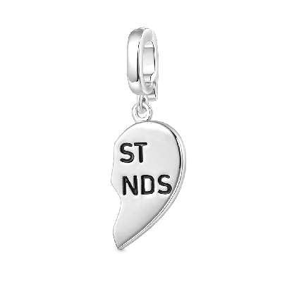 Best Friend Right Heart Clasp Charm