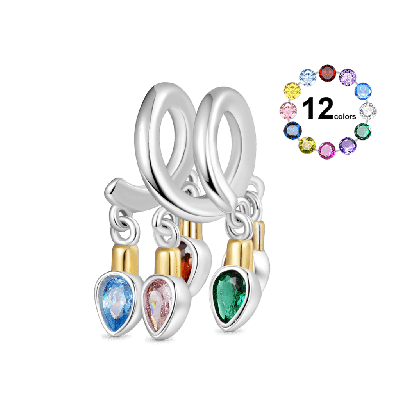 Christmas Candle Pear Lights Charm