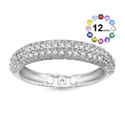 Pavé Diamond Thin Dome Band
