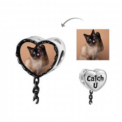 Heart Mousetrap Photo Charm